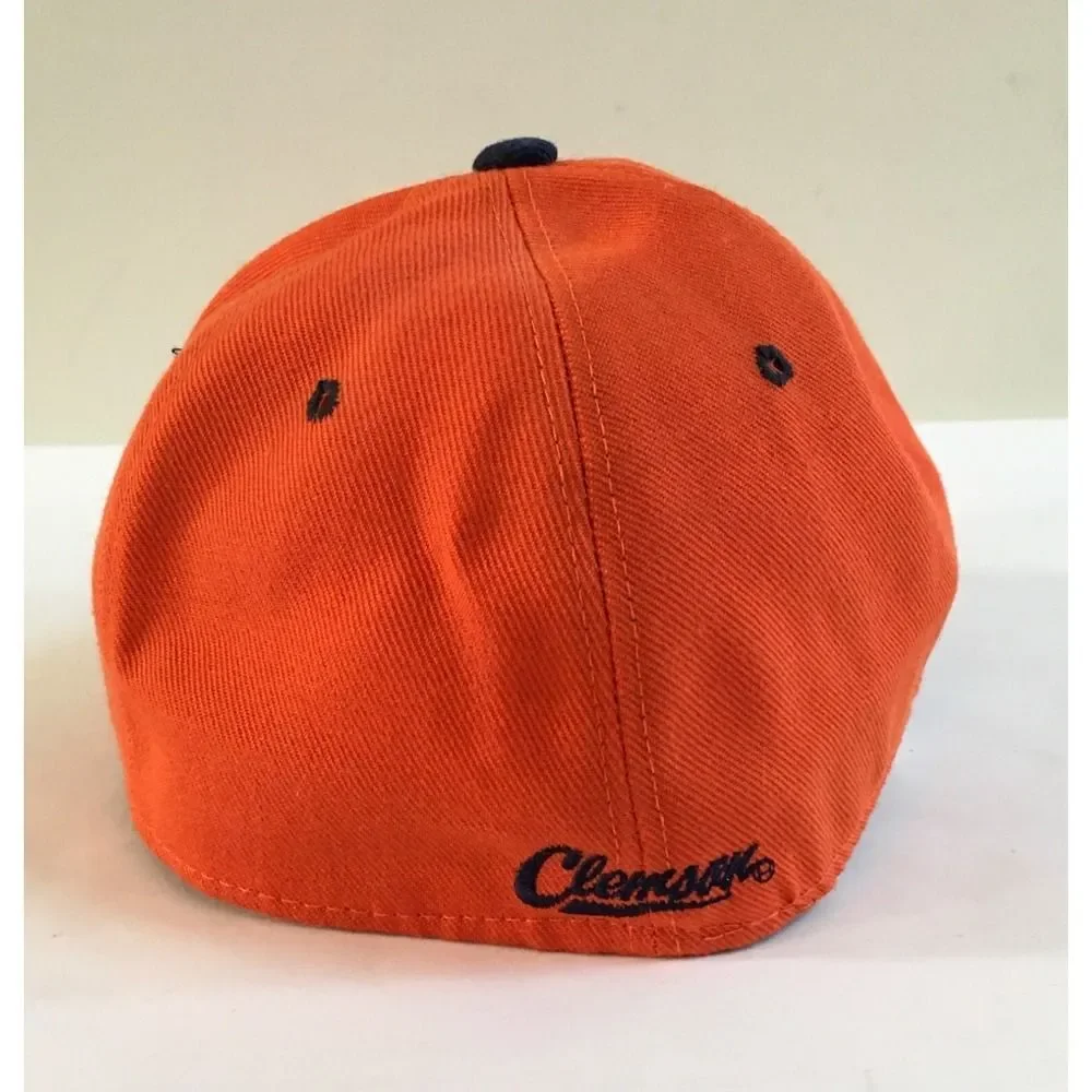 Vtg Zephyr Graf-X Clemson Tigers Orange Wool Blend Fitted DH Hat Cap Size 7 3/8